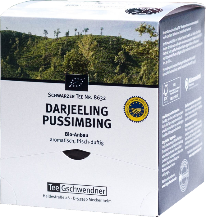 TeeGschwendner Darjeeling Pussimbing Bio - 15 x 2,00 g