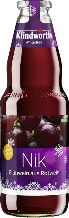 Klindworth NIK Glühwein Rot -  6 x 1,00 l