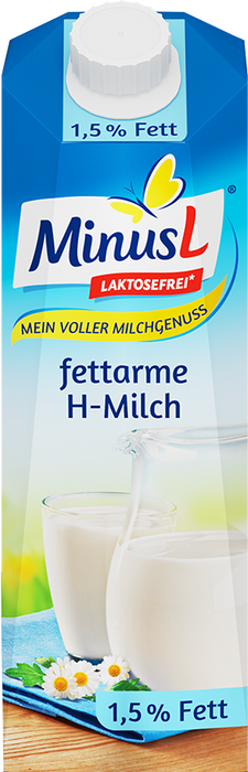 Omira MinusL H-Milch (Fettarm, Laktosefrei) 1,5 % - 10 x 1,00 l