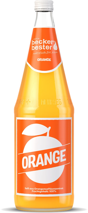 beckers Orangensaft 100% - 6 x 1,00 l