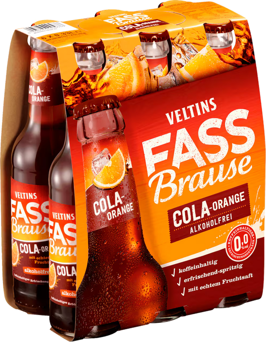 Veltins Fassbrause Cola Orange - 6 x 0,33 l